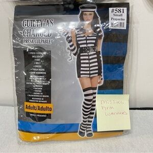 Guilty As Charged Prisoner Convict Costume Small Adult